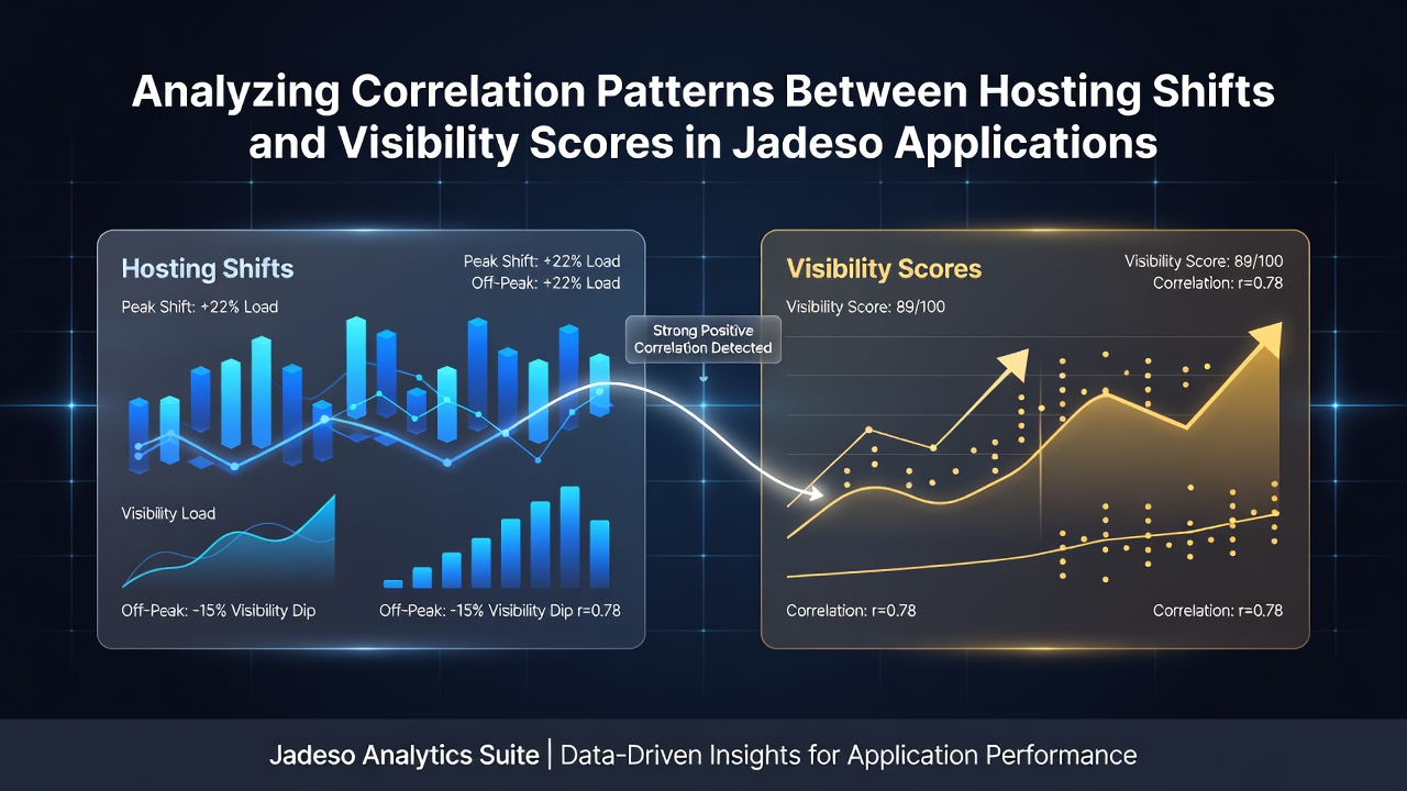 Analyzing Correlation Patterns Between Hosting Shifts and Visibility Scores in Jadeso Applications