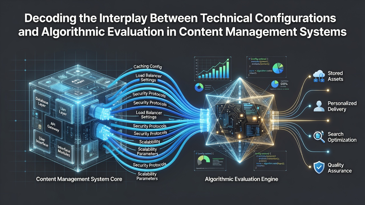 Decoding the Interplay Between Technical Configurations and Algorithmic Evaluation in Content Management Systems